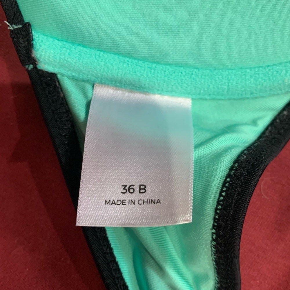 Black and Blue Bikini Top - Picture 3 of 3